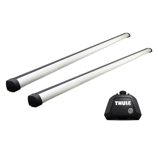 Bare transversale Thule Evo Raised Rail Profesional pentru VOLKSWAGEN Amarok 4 usi Pickup, model 2023 - prezent, Sistem cu prindere pe bare longitudinale