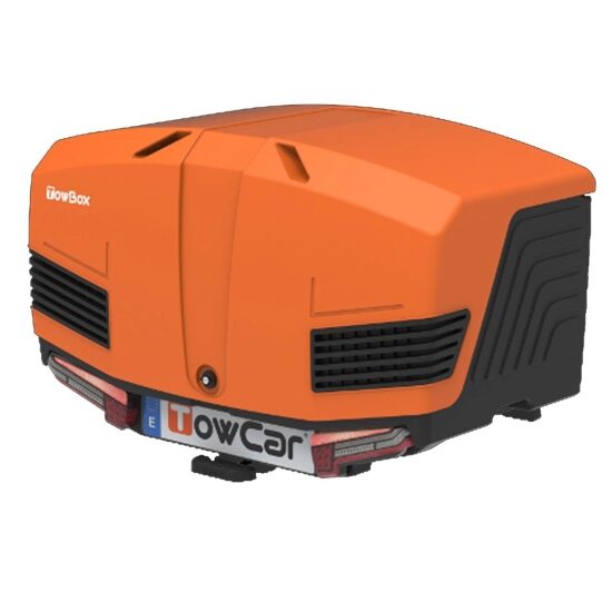 Cutie portbagaj pe carligul de remorcare Towbox V3 Sport Orange