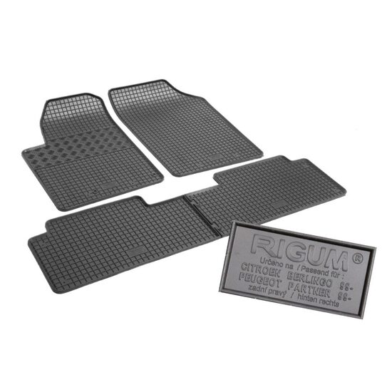 Covorase auto PEUGEOT Partner I 1999 - prezent 5 locuri; CITROEN Berlingo Rigum
