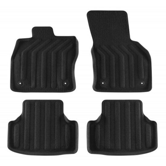 Covorase auto VW Golf VII 2012 - 2019/ Golf VIII Hatchback 2020 - prezent; AUDI A3 2012 - 2020/ A3 2020 - prezent; SEAT Leon III 2012 - 2020 4buc (mocheta tip tavita) Gumarny Zubri