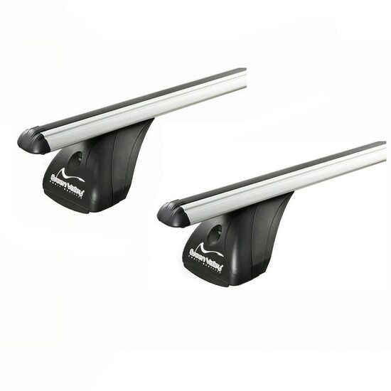 Bare transversale GV156500 Aluminiu Original pentru RENAULT Megane II, 5 usi Hatchback, model 2003 - 2008, Sistem cu prindere in puncte fixe