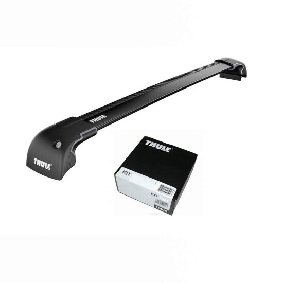 Bare transversale Thule Rapid System Wingbar Edge Black pentru FORD Fiesta Active, 5 usi Hatchback, model 2018 - prezent, Sistem cu prindere pe bare longitudinale integrate