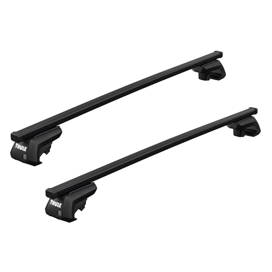 Bare transversale Thule Evo Raised Rail Squarebar 135 pentru TOYOTA Kluger 5 usi SUV, model 2003-2006, Sistem cu prindere pe bare longitudinale