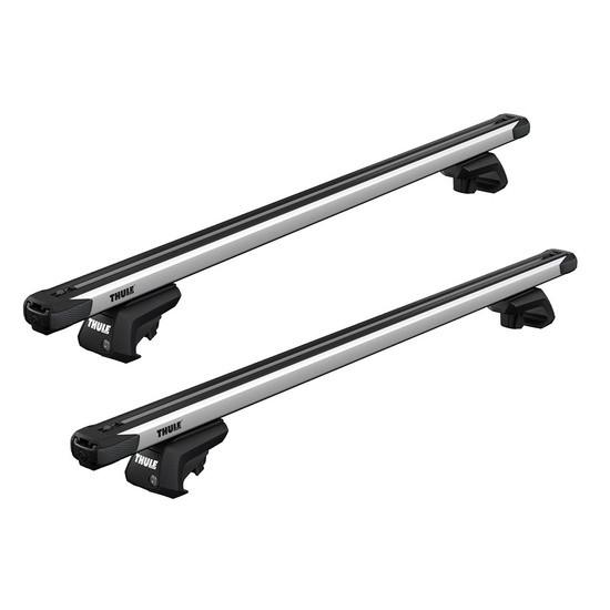 Bare transversale Thule Evo Raised Rail Slidebar pentru TOYOTA Land Cruiser 200 5 usi SUV, model 2008 - 2021, Sistem cu prindere pe bare longitudinale