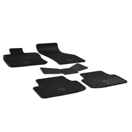 Covorase auto negre din cauciuc pentru VW Golf VII 2012 - prezent/ Golf VIII Hatchback 2020-; SEAT Leon III 2013-2020; AUDI A3 2012-2020/ A3 2020 - prezent (5 piese) Gumarny Zubri