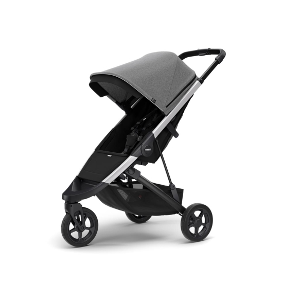 Carucior Thule Spring cu cadru argintiu + Copertina Thule Canopy GREY MELANGE