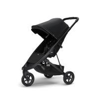 Carucior Thule Spring cu cadru negru + Copertina Thule Canopy MINDNIGHT BLACK