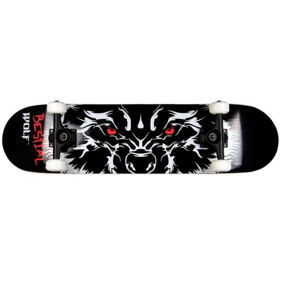 Skateboard Bestial Wolf Rabies PRO cu 7 straturi din lemn de artar