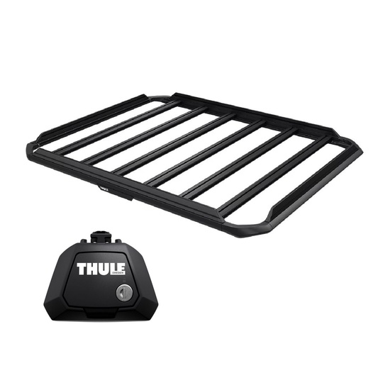 Sistem Grilaj Thule Caprock XL tip cos (cu sine laterale) pentru GREAT WALL Tank 300 5 usi SUV, model 2023 - prezent, Sistem cu prindere pe bare longitudinale