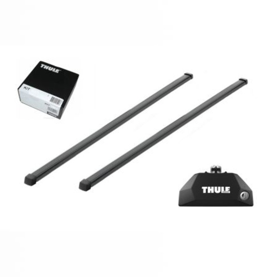 Bare transversale Thule Evo Flush Rail Squarebar pentru CUPRA Formentor 5 usi SUV, model 2021 - prezent, Sistem cu prindere pe bare longitudinale integrate