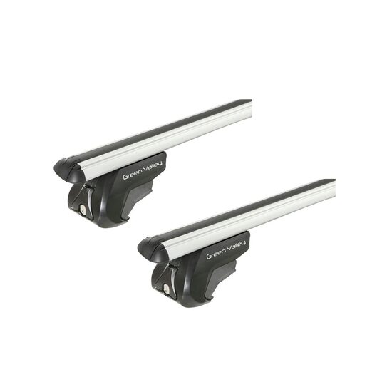 Sistem Bare transversale Green Valley Trek CC aluminiu pentru AUDI A4 Allroad, 5 usi Estate, model 2016-prezent, Sistem cu prindere pe bare longitudinale