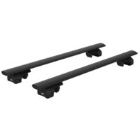 Bare transversale din aluminiu CRUZ Airo Dark 118, 925-813, pentru Ford Mondeo Wagon (IV - railing) (2007 -> 2014), Sistem cu prindere pe bare longitudinale