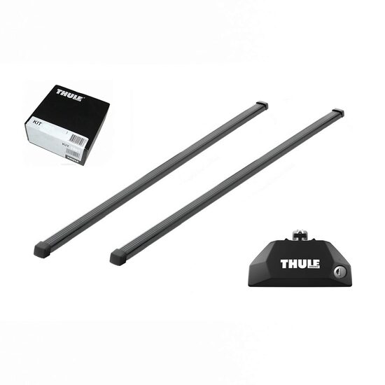 Bare transversale Thule Evo Flush Rail Squarebar pentru MITSUBISHI L200 4 usi Pickup, model 2024 - prezent, Sistem cu prindere pe bare longitudinale integrate