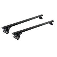 Sistem de 2 bare transversale aluminiu CRUZ 925-093 Alu Cargo Dark AF pentru Nissan Interstar L1H1 (II) (1998-->2010) cu puncte fixe