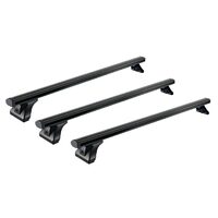 Sistem de 3 bare transversale aluminiu CRUZ 925-098 Alu Cargo Dark AF pentru Nissan Interstar L1H1 (II) (1998-->2010) cu puncte fixe