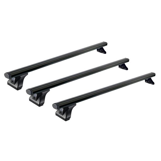 Sistem de 3 bare transversale aluminiu CRUZ 925-098 Alu Cargo Dark AF pentru Opel Movano L2H2 (II) (1998-->2010) cu puncte fixe