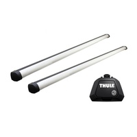 Bare transversale Thule Evo Raised Rail Profesional pentru AUDI A6 Allroad 5 usi Estate, model 2019 - prezent, Sistem cu prindere pe bare longitudinale