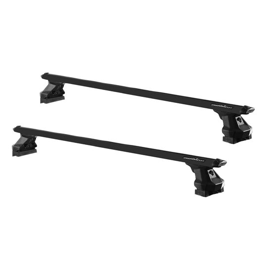 Sistem Bare transversale GV RAPIDO Aluminiu Crossbar Vento negre pentru Mazda 6 (GH) 4 usi Sedan, model 2007 - 2012, Sistem cu prindere in puncte fixe