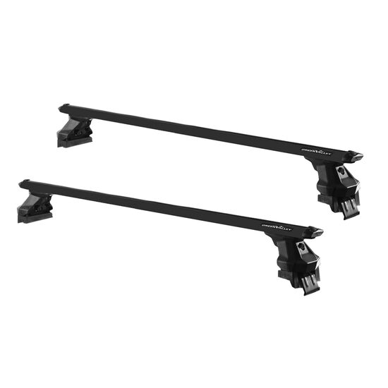 Sistem Bare transversale GV RAPIDO Aluminiu Crossbar Vento negre pentru Mitsubishi L200 Double Cab (KA0T) 4 usi Double Cab, model 2006 - 2015, Sistem cu prindere pe plafon normal