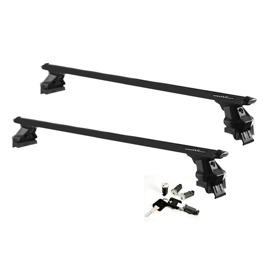 Sistem Bare transversale GV RAPIDO Aluminiu Crossbar Vento negre pentru Citroen Berlingo I 3-5 usi Van, model 1996 - 2008, Sistem cu prindere pe plafon normal (sistem antifurt inclus)