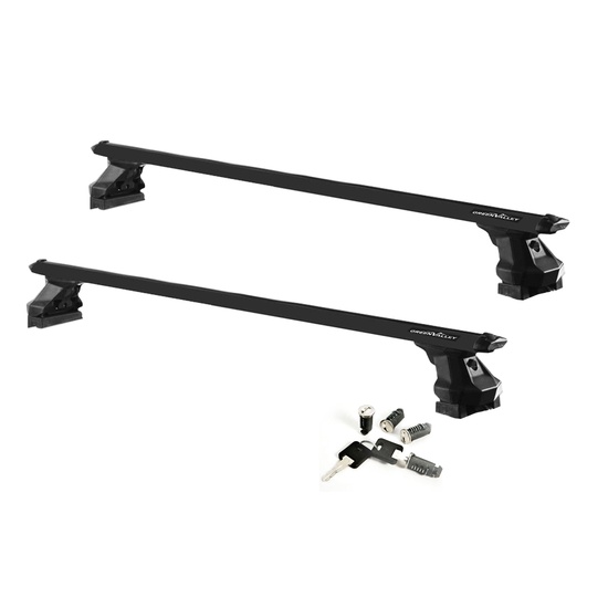 Sistem Bare transversale GV RAPIDO Aluminiu Crossbar Vento negre pentru Fiat Fiorino 3-5 usi Van, model 1987 - 2001, Sistem cu prindere in puncte fixe (sistem antifurt inclus)