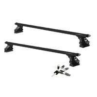 Sistem Bare transversale Green Valley RAPIDO aluminiu Crossbar Vento negre pentru Mitsubishi Lancer (CY0-CX) 4-5 usi Sedan, model 2008-prezent, Sistem cu prindere in puncte fixe (sistem antifurt inclus)