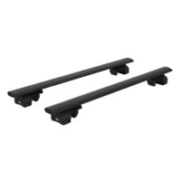Bare transversale din aluminiu CRUZ Airo Dark 128, 925-815, pentru Dacia Jogger 5d (raised railing) (2021 -> prezent), Sistem cu prindere pe bare longitudinale