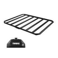 Sistem Grilaj Thule Caprock XXL tip platforma pentru FORD Tourneo Custom 5 usi Bus, model 2024 - prezent, Sistem cu prindere pe bare longitudinale integrate