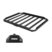 Sistem Grilaj Thule Caprock XXL tip cos (cu sine laterale) pentru FORD Tourneo Custom 5 usi Bus, model 2024 - prezent, Sistem cu prindere pe bare longitudinale integrate