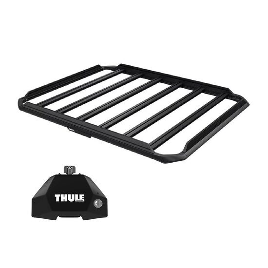 Sistem Grilaj Thule Caprock XXL tip cos (cu sine laterale) pentru VOLKSWAGEN Transporter (T7) 4/5 usi Van, model 2025 - prezent, Sistem cu prindere in puncte fixe