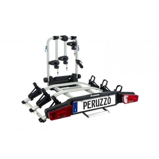 Suport biciclete Peruzzo Zephyr 713/3E cu prindere pe carligul de remorcare - pentru 3 biciclete electrice