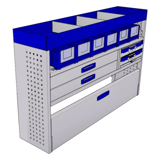 Sistem modular Provan 57-1-108-00 tip atelier pentru autoutilitare mici  - Partea stanga