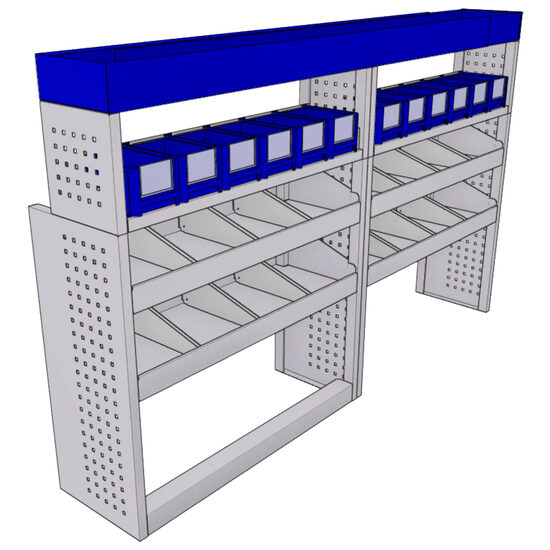 Sistem modular Provan 57-1-120-00 tip atelier pentru autoutilitare de dimensiuni medii  - Partea stanga