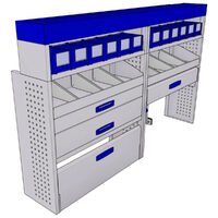 Sistem modular Provan 57-1-124-00 tip atelier pentru autoutilitare de dimensiuni medii  - Partea stanga