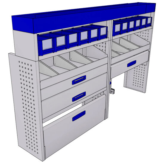Sistem modular Provan 57-1-124-00 tip atelier pentru autoutilitare de dimensiuni medii  - Partea stanga