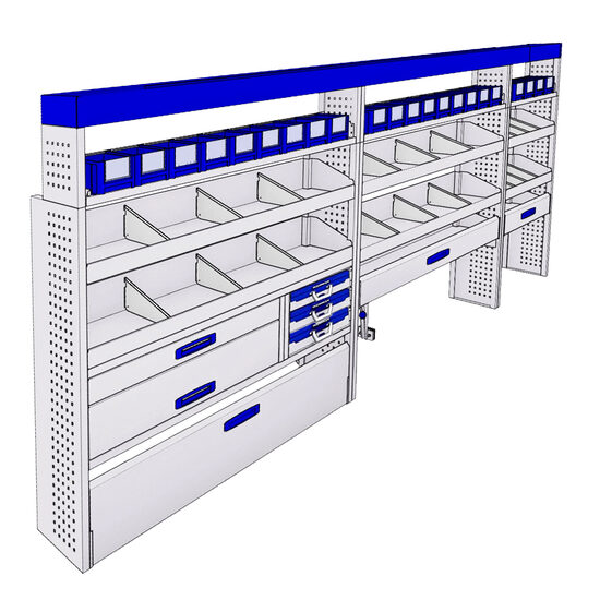 Sistem modular Provan 57-1-146-00 tip atelier pentru autoutilitare mari - Partea stanga