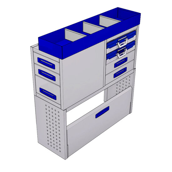 Sistem modular Provan 57-1-151-00 tip atelier pentru autoutilitare mici  - Partea dreapta