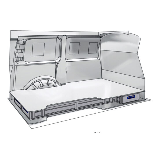 Sistem de sertare sub podea XLD Line Provan 57-1-127-00 pentru CITROEN Jumpy 2016, ampatament L1 (2925 mm), inaltime H1 (1905 mm)