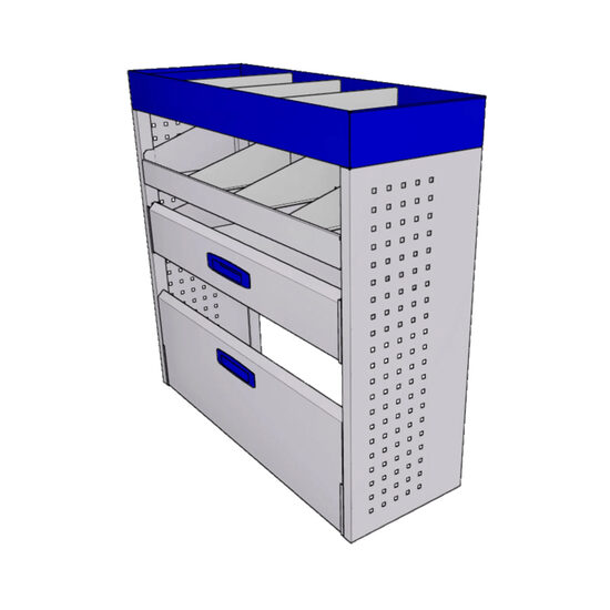 Sistem mobilier modular pe partea dreapta Provan 57-1-103-00 pentru FIAT Doblo Maxi 2010, ampatament L2 (3105 mm), inaltime H1 (1845 mm)