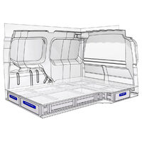 Sistem de sertare sub podea XLD Line Provan 57-1-148-00 pentru FORD Transit Connect 2014, ampatament L2 (3062 mm), inaltime H1 (1844 mm)