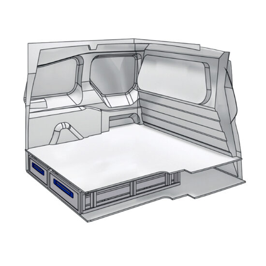 Sistem de sertare sub podea XLD Line Provan 57-1-155-00 pentru OPEL Combo 2018, ampatament L1 (2785 mm), inaltime H1 (1796 mm)