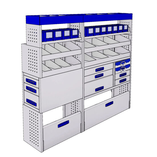 Sistem mobilier modular pe partea dreapta Provan 57-1-153-00 pentru OPEL Movano 2021, ampatament L4 (4035 mm), inaltime H3 (2760 mm)