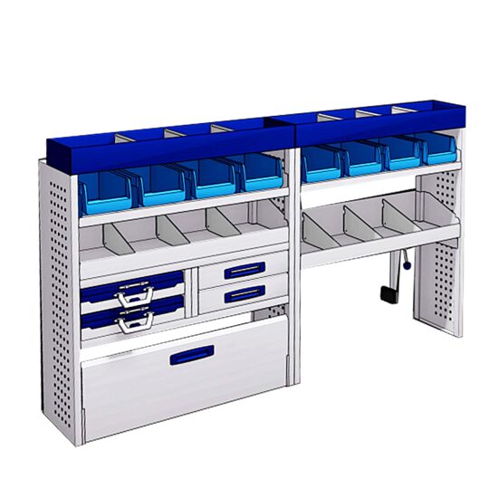 Sistem mobilier modular Provan MVOS-1002-1 pentru PEUGEOT Boxer 2006, ampatament L1 (3000 mm), inaltime H1 (2254 mm)