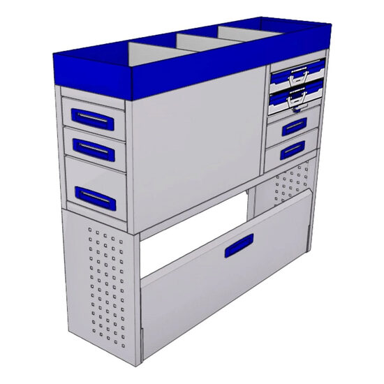 Sistem mobilier modular pe partea dreapta Provan 57-1-105-00 pentru PEUGEOT Boxer 2006, ampatament L1 (3000 mm), inaltime H2 (2522 mm)