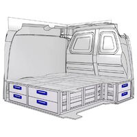 Sistem de sertare sub podea XLD Line Provan 57-1-110-00 pentru TOYOTA Proace City 2019, ampatament L1 (2785 mm), inaltime H1 (1796 mm)