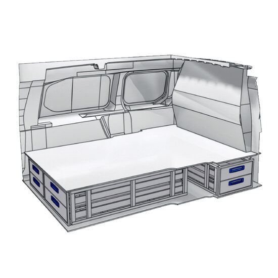 Sistem de sertare sub podea XLD Line Provan 57-1-113-00 pentru TOYOTA Proace City 2019, ampatament L2 (2975 mm), inaltime H1 (1817 mm)