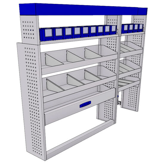 Sistem mobilier modular pe partea stanga Provan 57-1-135-00 pentru VAUXHALL Movano 2021, ampatament L1 (3000 mm), inaltime H1 (2254 mm)