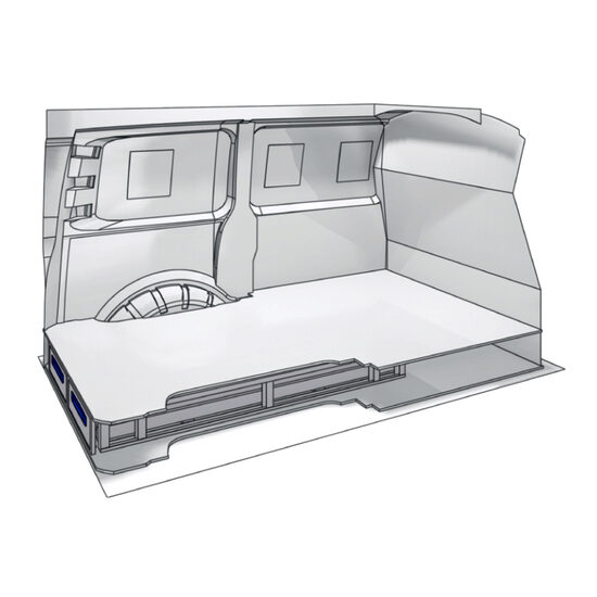 Sistem de sertare sub podea XLD Line Provan 57-1-154-00 pentru VOLKSWAGEN Transporter 2003, ampatament L2 (3400 mm), inaltime H1 (1990 mm)