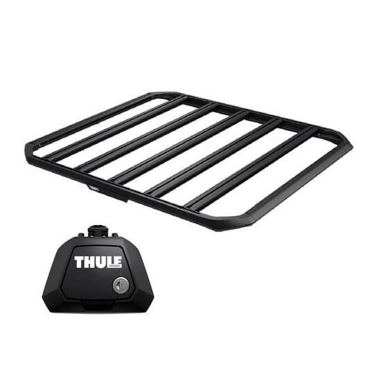 Sistem Grilaj Thule Caprock S tip platforma pentru FIAT Grande Panda 5 usi Hatchback, model 2025 - prezent, Sistem cu prindere pe bare longitudinale