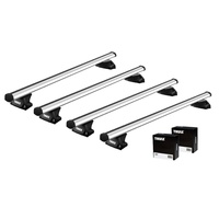 Bare transversale Thule Evo Flush Rail Profesional pentru VOLKSWAGEN Caravelle (T7) 4/5 usi Bus, model 2025 - prezent, Sistem cu prindere pe bare longitudinale integrate (4 bare/set)